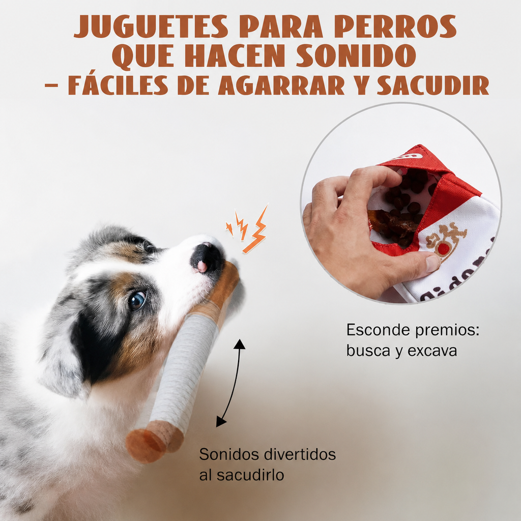 Juguete Interactivo de Peluche para Perros con Diseño Divertido de Cigarrillos