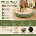 Cama Redonda para Perros y Gatos con Base Antideslizante